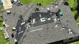 Roofing crew working